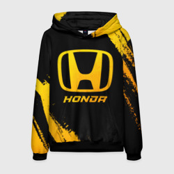 Мужская толстовка 3D Honda - gold gradient