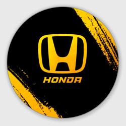 Круглый коврик для мышки Honda - gold gradient