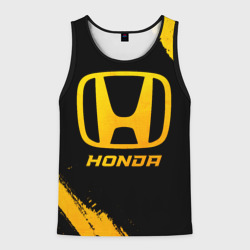 Мужская майка 3D Honda - gold gradient