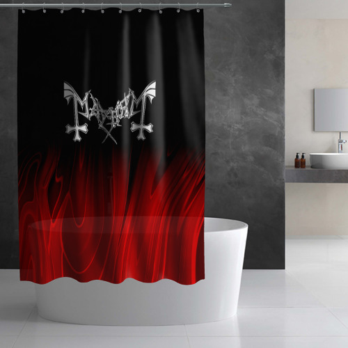 Штора 3D для ванной Mayhem red plasma - фото 2