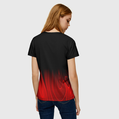 Женская футболка 3D Mayhem red plasma, цвет 3D печать - фото 4