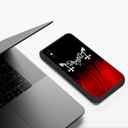 Чехол для iPhone XS Max матовый Mayhem red plasma - фото 5
