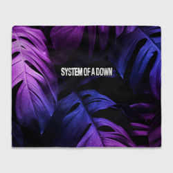 Плед 3D System of a Down neon monstera