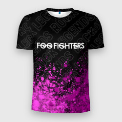 Мужская футболка 3D Slim Foo Fighters rock Legends: символ сверху
