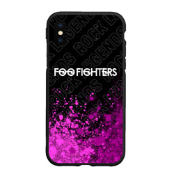 Чехол для iPhone XS Max матовый Foo Fighters rock Legends: символ сверху