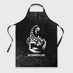 Фартук 3D Scorpions с потертостями на темном фоне