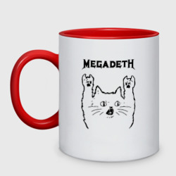 Кружка двухцветная Megadeth - rock cat