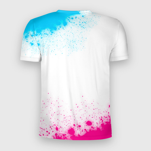 Мужская футболка 3D Slim Asking Alexandria neon gradient style, цвет 3D печать - фото 2