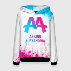 Женская толстовка 3D Asking Alexandria neon gradient style