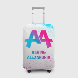 Чехол для чемодана 3D Asking Alexandria neon gradient style