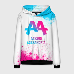 Мужская толстовка 3D Asking Alexandria neon gradient style