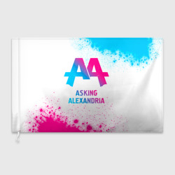 Флаг 3D Asking Alexandria neon gradient style