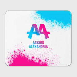 Прямоугольный коврик для мышки Asking Alexandria neon gradient style