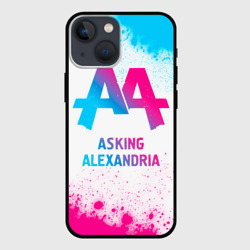 Чехол для iPhone 13 mini Asking Alexandria neon gradient style