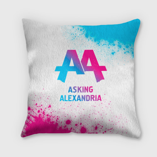 Подушка 3D Asking Alexandria neon gradient style