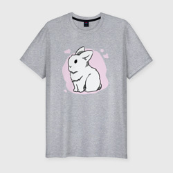 Мужская футболка хлопок Slim Милый кролик лапочка