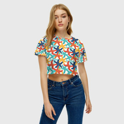 Женская футболка Crop-top 3D Морские звезды - фото 2