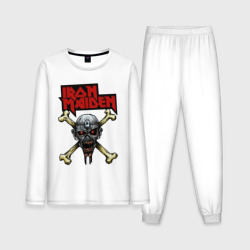 Мужская пижама с лонгсливом хлопок Iron Maiden bones