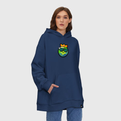 Худи SuperOversize хлопок Кристалл король - спрей Бравл старс - фото 2