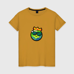 Женская футболка хлопок Кристалл король - спрей Бравл старс