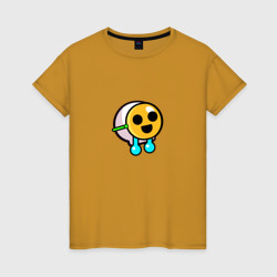 Женская футболка хлопок Плачущий за маской Спрей Бравл старс