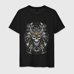 Скелет самурай – Мужская футболка хлопок с принтом купить со скидкой в -20%