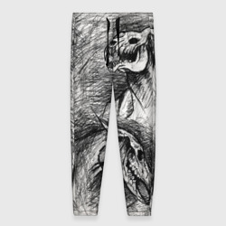 Женские брюки 3D Черепа лошадей - эскиз