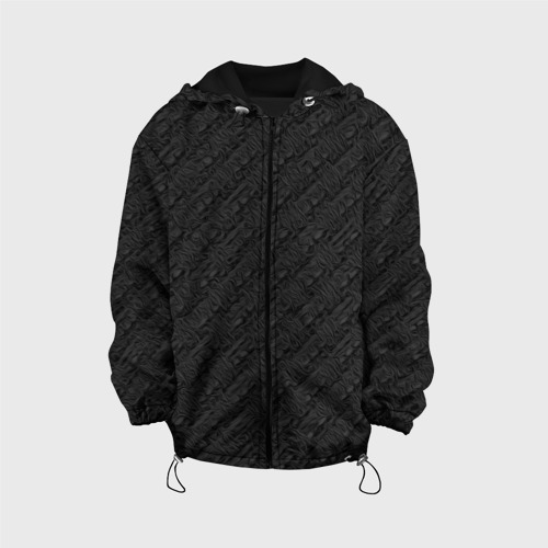 Детская куртка 3D Текстура черный, цвет черный