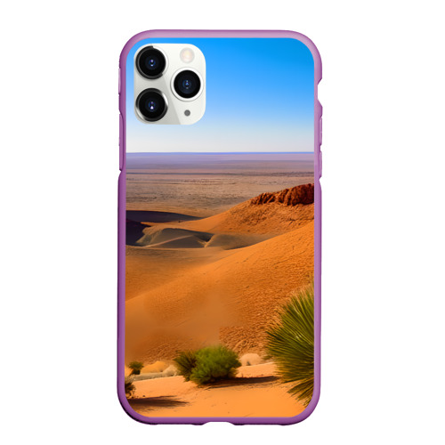 Чехол для iPhone 11 Pro Max матовый с принтом Каньон в пустыне, вид спереди #2