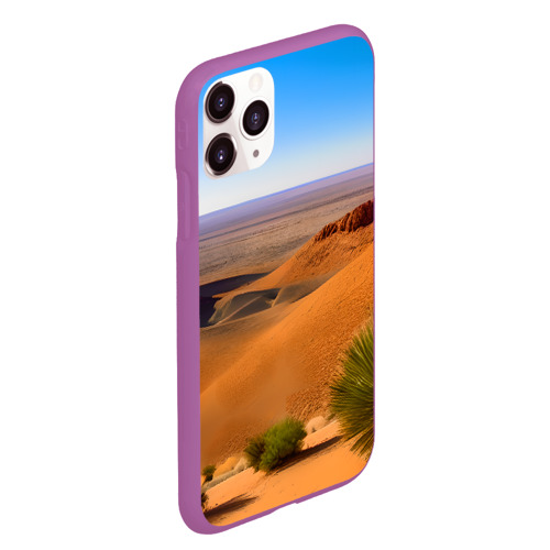 Чехол для iPhone 11 Pro Max матовый с принтом Каньон в пустыне, вид сбоку #3