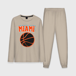 Мужская пижама с лонгсливом хлопок Miami ball