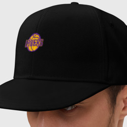 Кепка снепбек с прямым козырьком Lakers ball