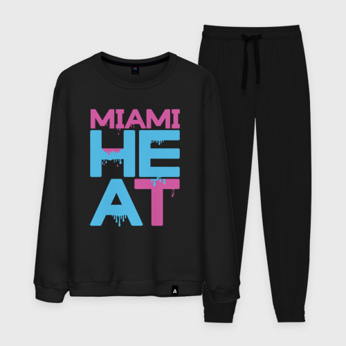 Мужской костюм хлопок с принтом Miami Heat style, вид спереди #2
