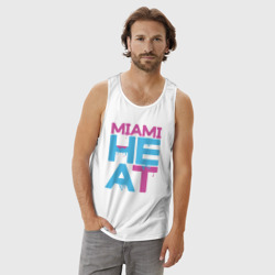 Мужская майка хлопок Miami Heat style - фото 2