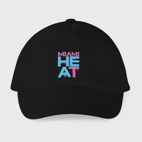 Детская бейсболка Miami Heat style, цвет черный - фото 2