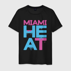 Miami Heat style – Футболка из хлопка с принтом купить со скидкой в -20%