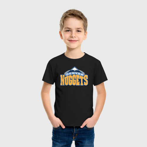 Детская футболка хлопок Denver Nuggets, цвет черный - фото 3