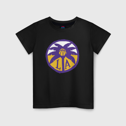 Детская футболка хлопок Lakers California, цвет черный