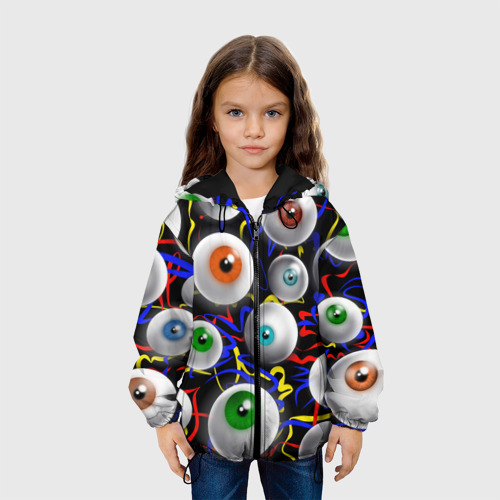 Детская куртка 3D Глазы, цвет черный - фото 4