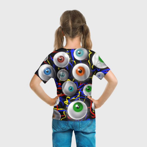 Детская футболка 3D Глазы, цвет 3D печать - фото 6