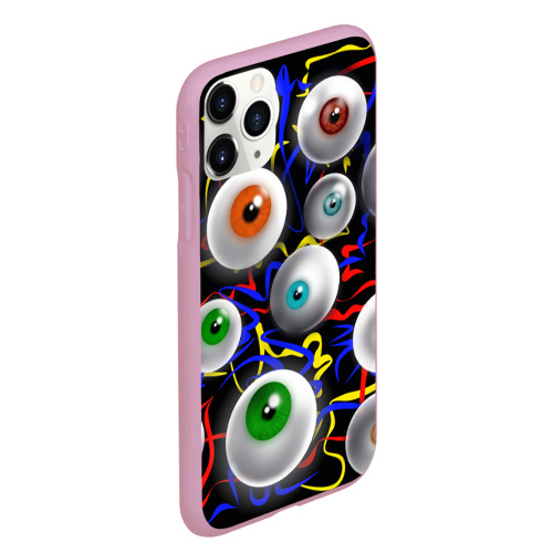 Чехол для iPhone 11 Pro Max матовый Глазы, цвет розовый - фото 3
