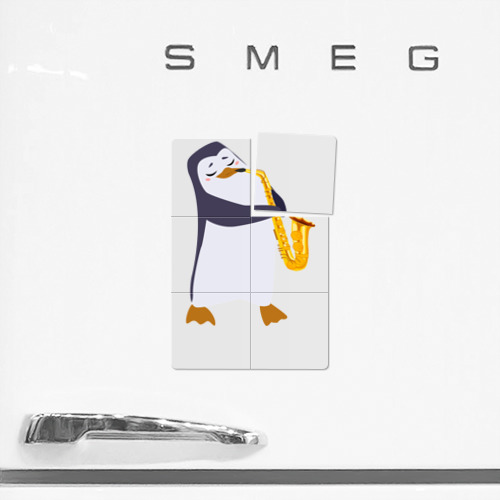 Магнитный плакат 2Х3 Пингвин играет на инструменте - фото 2
