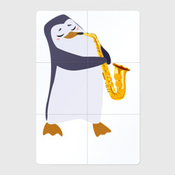 Магнитный плакат 2Х3 Пингвин играет на инструменте