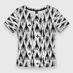 Женская футболка 3D Slim Чернильные пришельцы