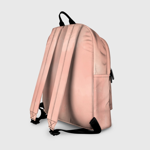 Рюкзак 3D с принтом Акварельный розовый фон, вид сзади #1