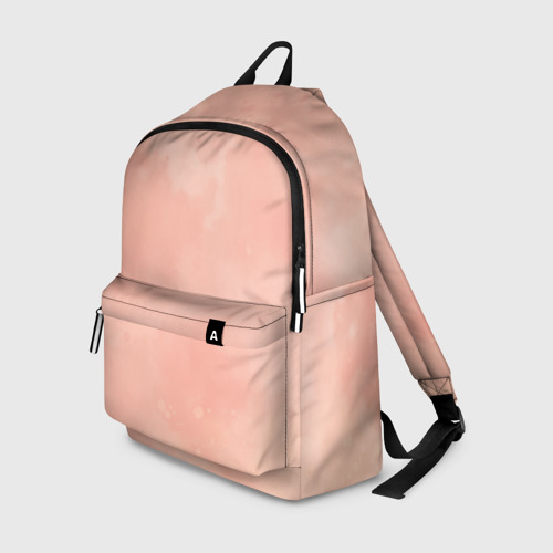 Рюкзак 3D с принтом Акварельный розовый фон, вид спереди #2