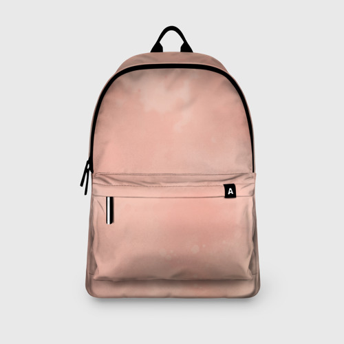 Рюкзак 3D с принтом Акварельный розовый фон, вид сбоку #3