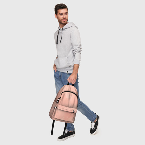Рюкзак 3D с принтом Акварельный розовый фон, фото #5
