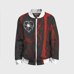 Детский бомбер 3D Гранж, разводы и паук