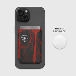 Картхолдер Magsafe магнитный Гранж, разводы и паук - фото 2